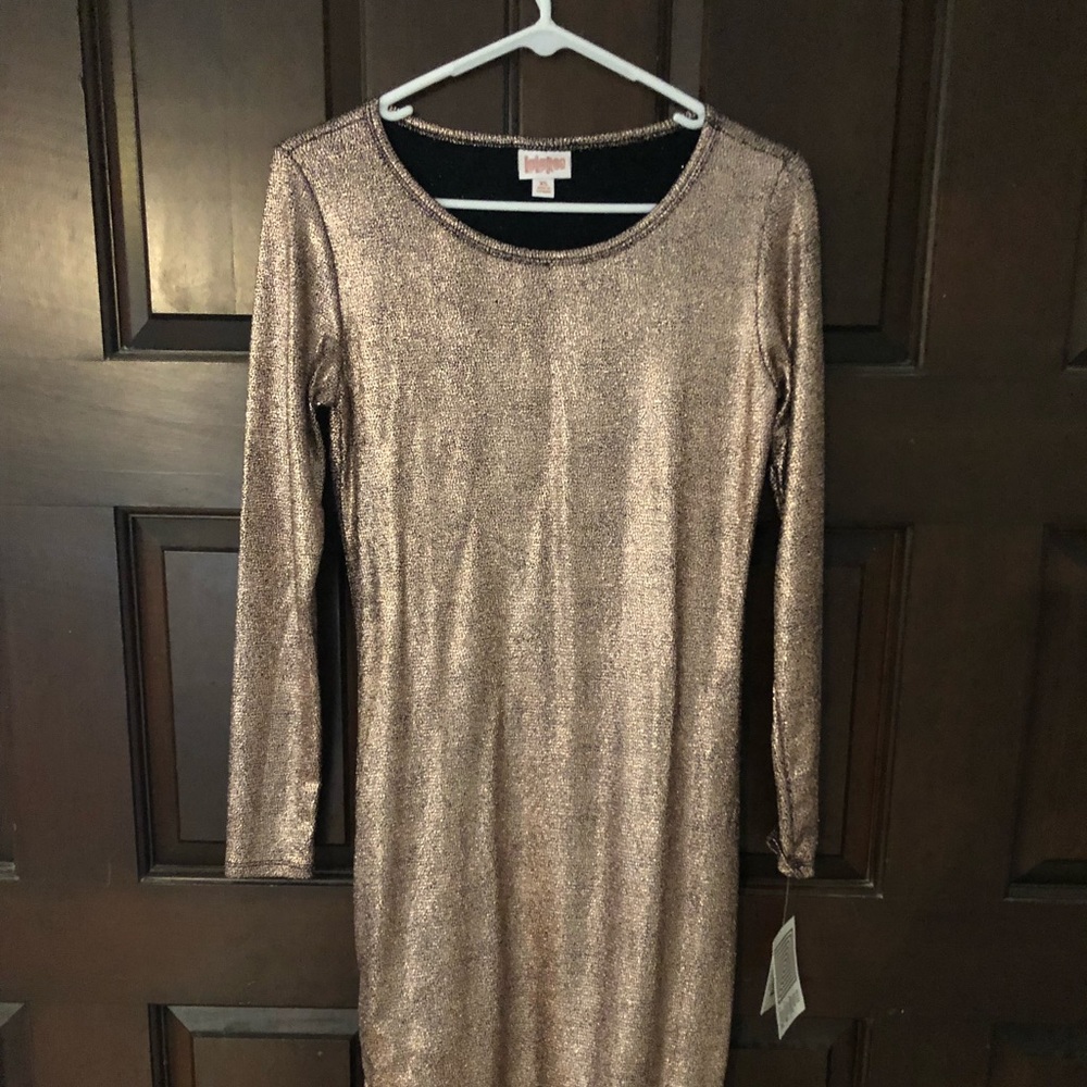 LuLaRoe Elegant Rose Gold Debbie XS new with tags